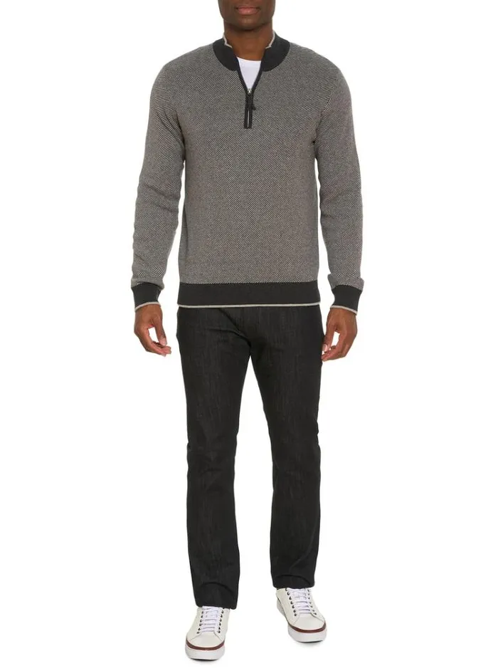 Men CALABRIA SWEATER Grey Robert Graham Sweaters and Knits