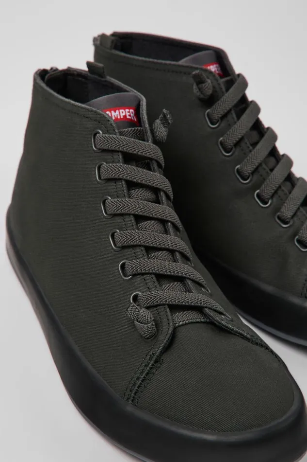 Men Camper Ankle Boots Andratx Dark Gray Textile Sneakers