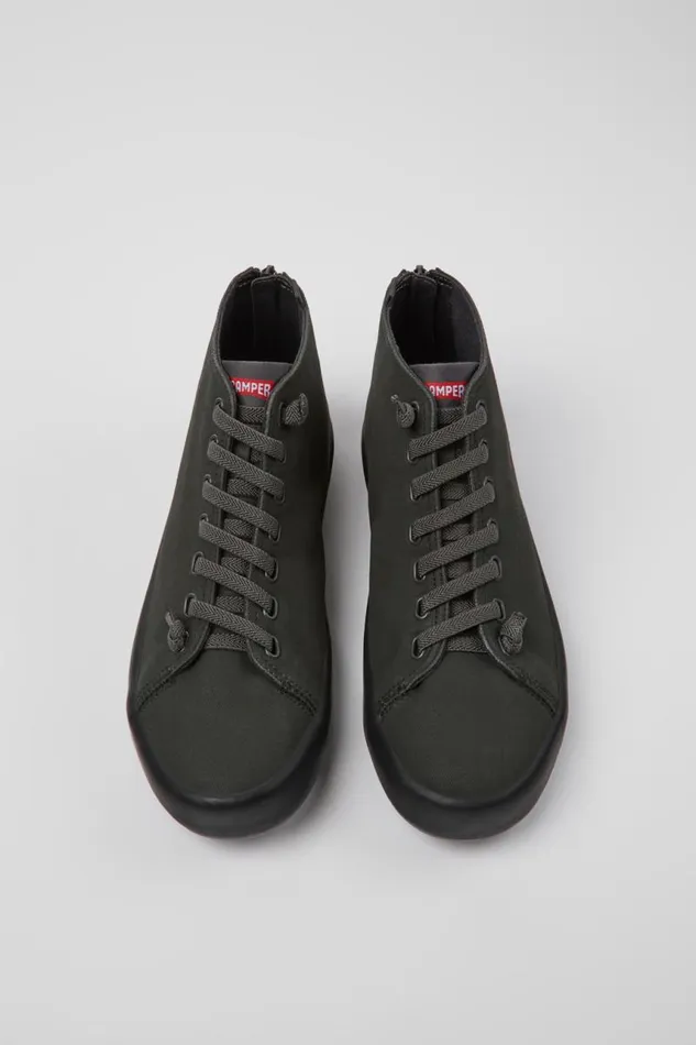Men Camper Ankle Boots Andratx Dark Gray Textile Sneakers Men Camper Ankle Boots Andratx Dark Gray Textile Sneakers