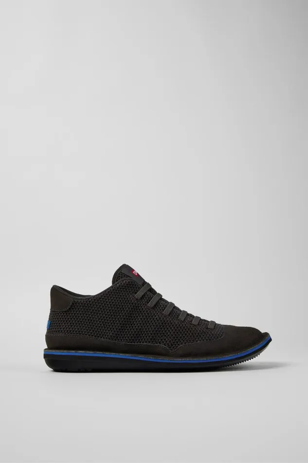 Men Camper Ankle Boots Beetle Gray TextileNubuck Basket Bootie Men Camper Ankle Boots Beetle Gray TextileNubuck Basket Bootie