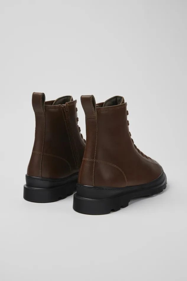 Men Camper Ankle Boots Brutus Brown Medium Lace Boot Men Camper Ankle Boots Brutus Brown Medium Lace Boot