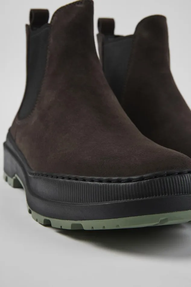 Men Camper Ankle Boots Brutus Trek MICHELIN Gray Nubuck Ankle Boots