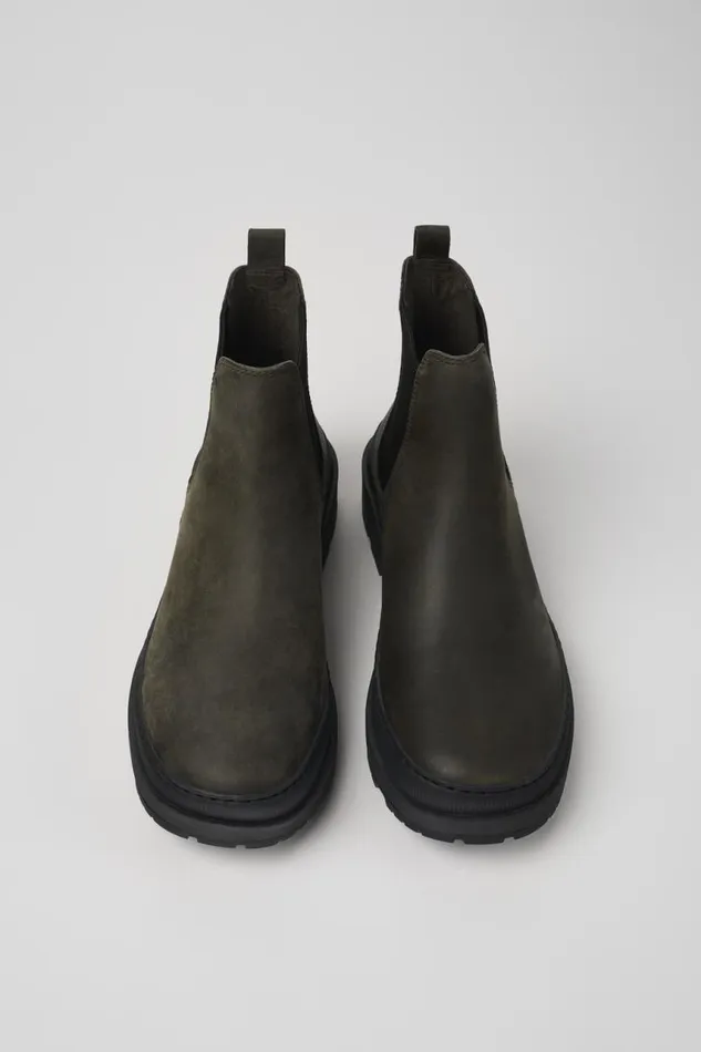 Men Camper Ankle Boots Brutus Trek MICHELIN Green Nubuck Ankle Boots Men Camper Ankle Boots Brutus Trek MICHELIN Green Nubuck Ankle Boots