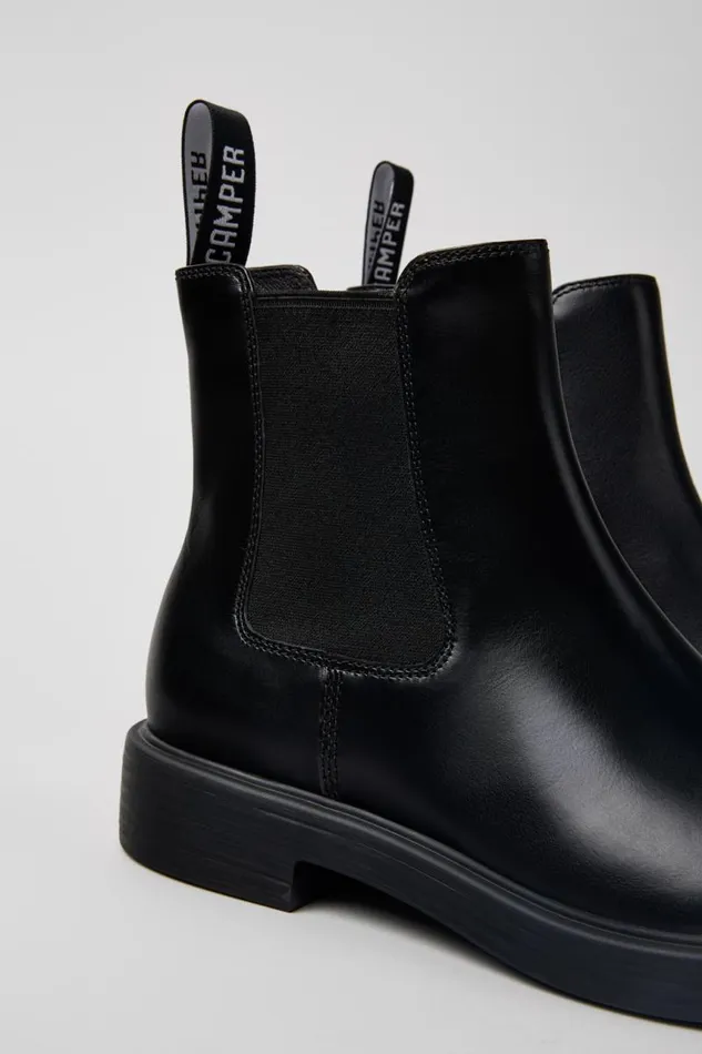 Men Camper Ankle Boots Dean Black Leather Ankle Boots Men Camper Ankle Boots Dean Black Leather Ankle Boots