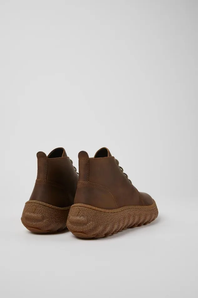 Men Camper Ankle Boots Ground MICHELIN Brown Lace Up Ankle Boot Men Camper Ankle Boots Ground MICHELIN Brown Lace Up Ankle Boot