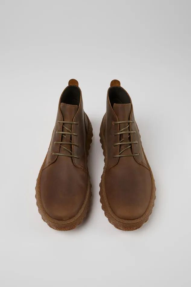 Men Camper Ankle Boots Ground MICHELIN Brown Lace Up Ankle Boot Men Camper Ankle Boots Ground MICHELIN Brown Lace Up Ankle Boot