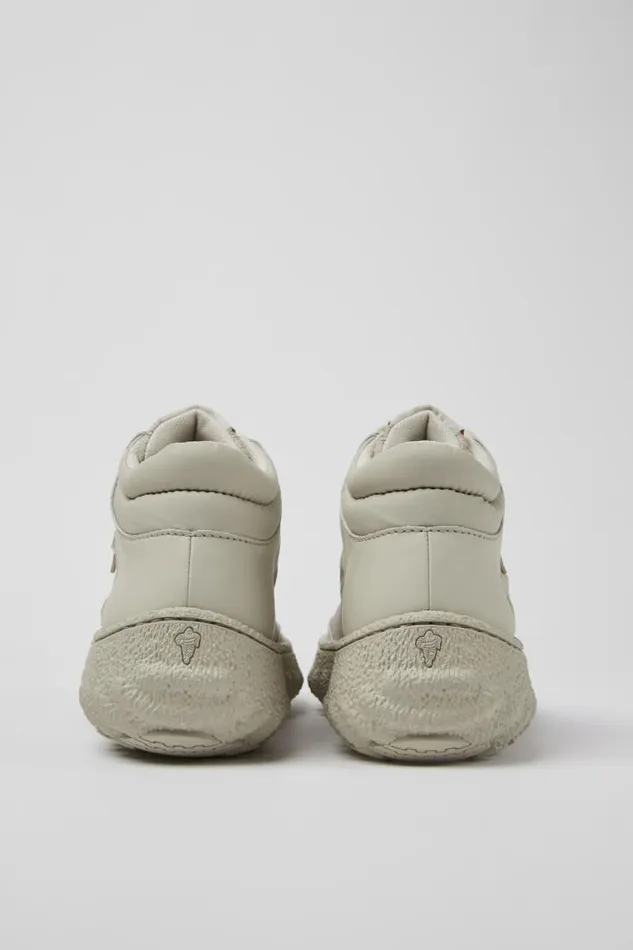 Men Camper Ankle Boots Ground MICHELIN White Textile And Leather Shoes Men Camper Ankle Boots Ground MICHELIN White Textile And Leather Shoes