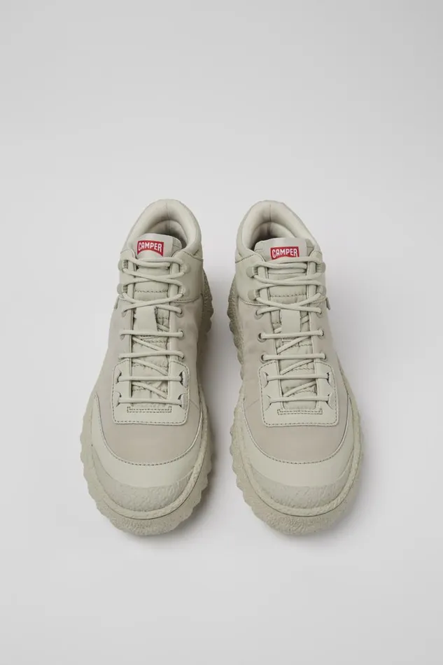 Men Camper Ankle Boots Ground MICHELIN White Textile And Leather Shoes Men Camper Ankle Boots Ground MICHELIN White Textile And Leather Shoes