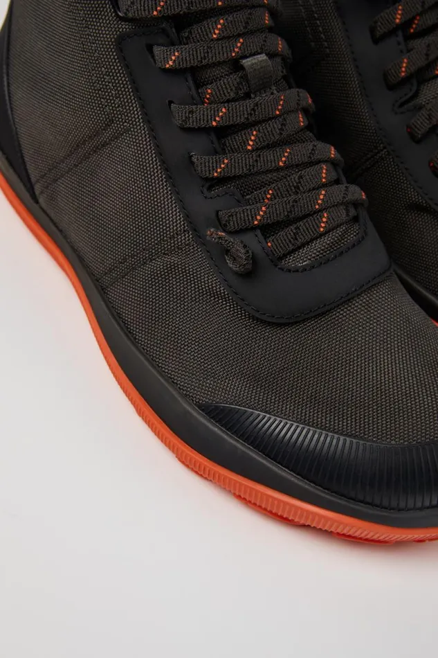 Men Camper Ankle Boots Peu Pista GORETEX Gray Textile Ankle Boots