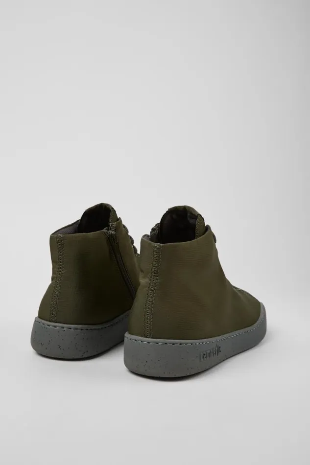 Men Camper Ankle Boots Peu Touring Green Textile Ankle Boots Men Camper Ankle Boots Peu Touring Green Textile Ankle Boots