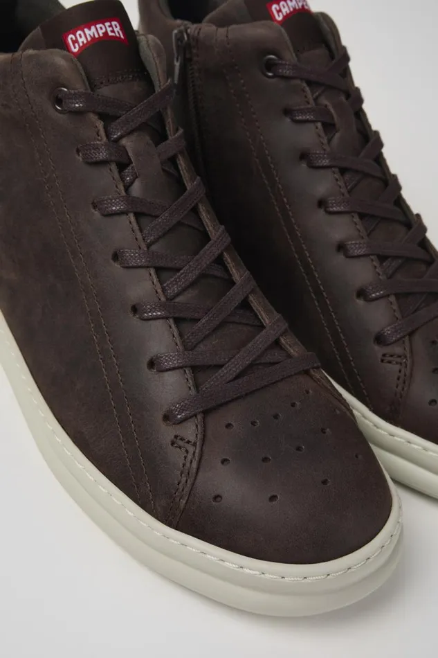 Men Camper Ankle Boots Runner Brown Nubuck Ankle Boots