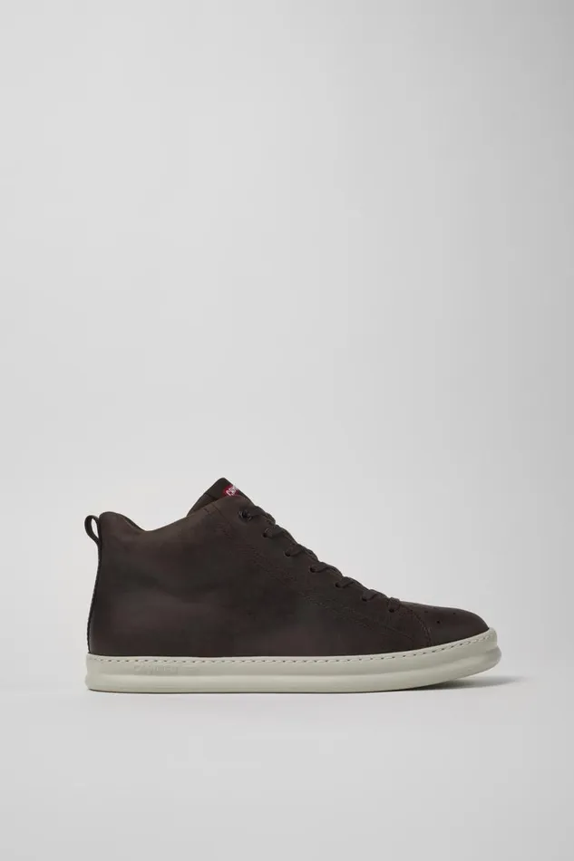 Men Camper Ankle Boots Runner Brown Nubuck Ankle Boots Men Camper Ankle Boots Runner Brown Nubuck Ankle Boots