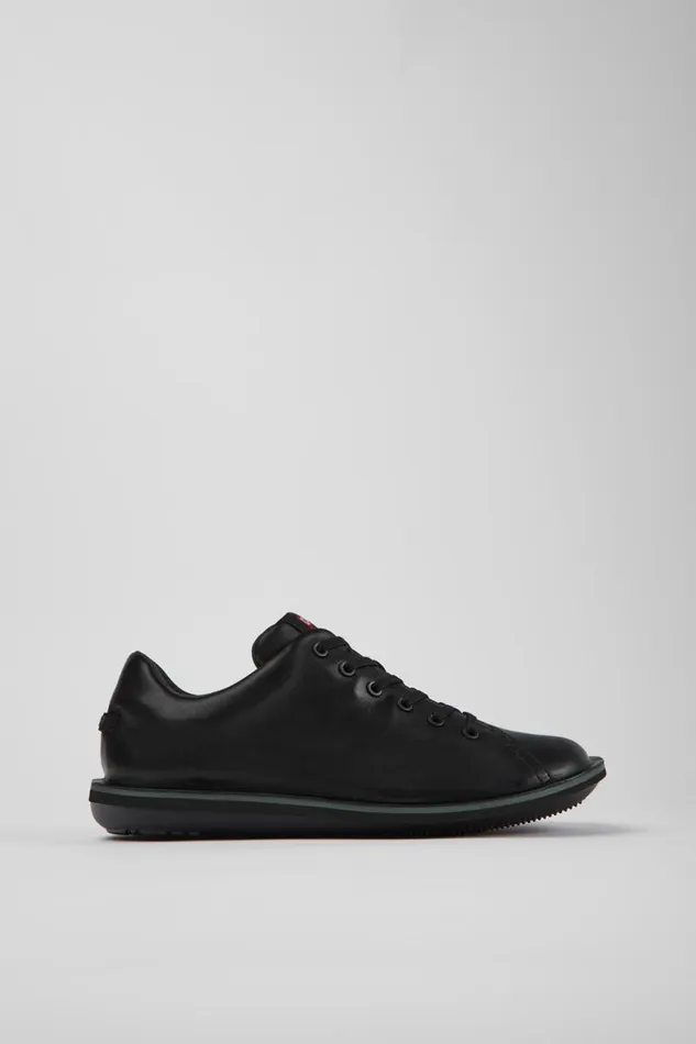 Men Camper Casual Shoes Beetle Black Leather Shoes