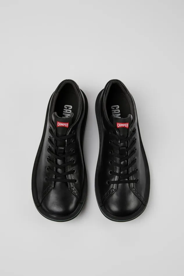 Men Camper Casual Shoes Beetle Black Leather Shoes