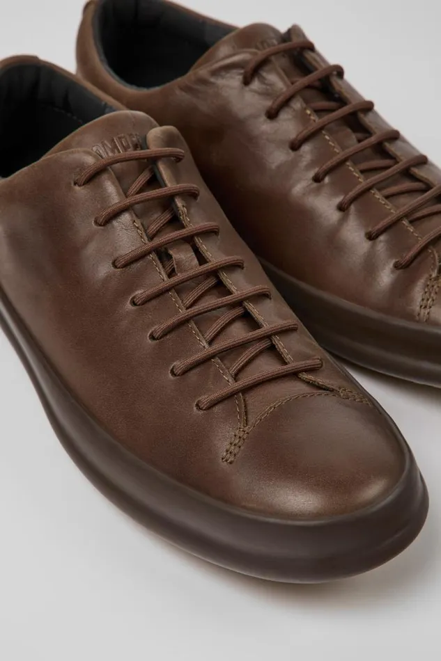 Men Camper Casual Shoes Chasis Casual Brown Lace Up Shoe
