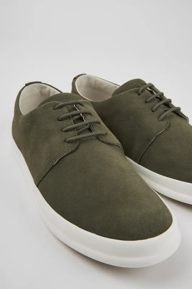 Men Camper Casual Shoes Chasis Green Nubuck Shoes