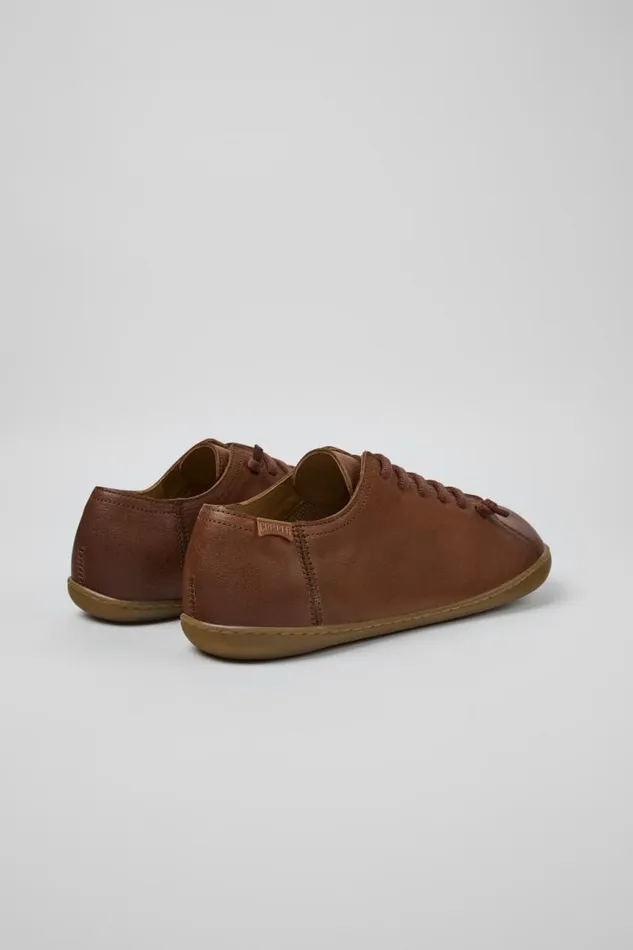 Men Camper Casual Shoes Peu Brown Leather Shoes