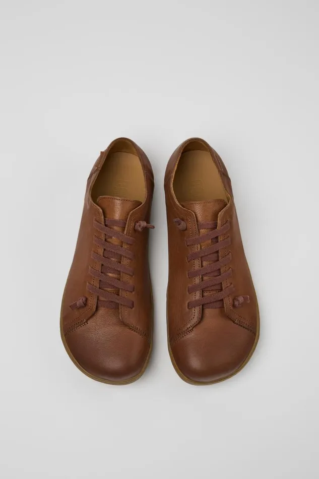 Men Camper Casual Shoes Peu Brown Leather Shoes