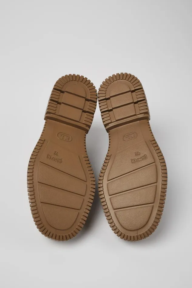 Men Camper Formal Shoes Pix Brown Leather Shoe