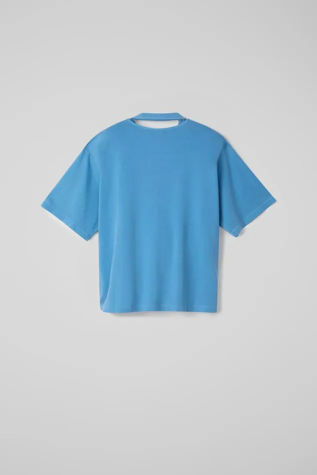 Men Camper Jersey TShirt Blue Organic Cotton TShirt