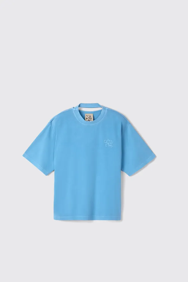 Men Camper Jersey TShirt Blue Organic Cotton TShirt