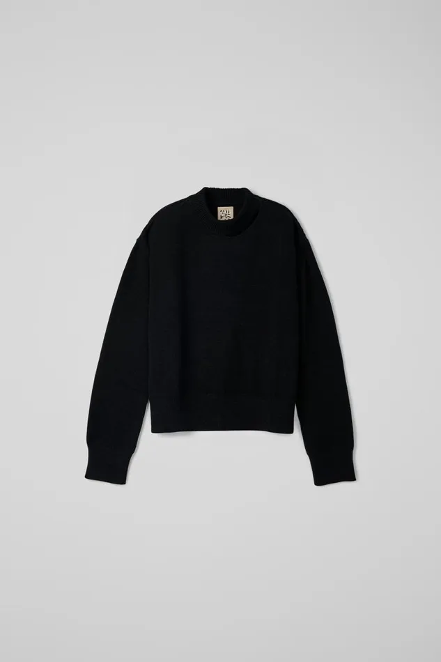 Men Camper Knit Melange Knit Sweater Black Melange Knit Sweater
