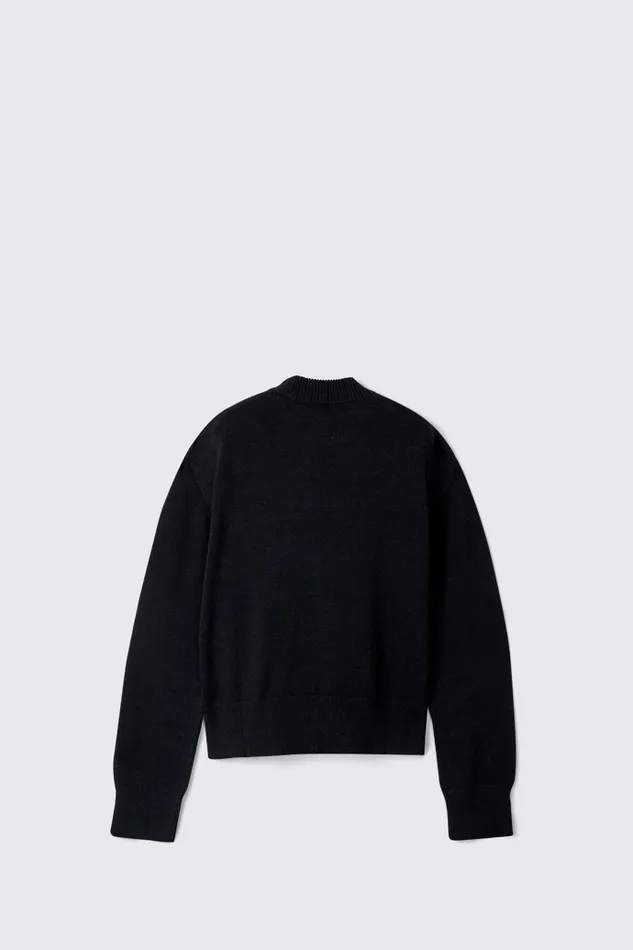 Men Camper Knit Melange Knit Sweater Black Melange Knit Sweater