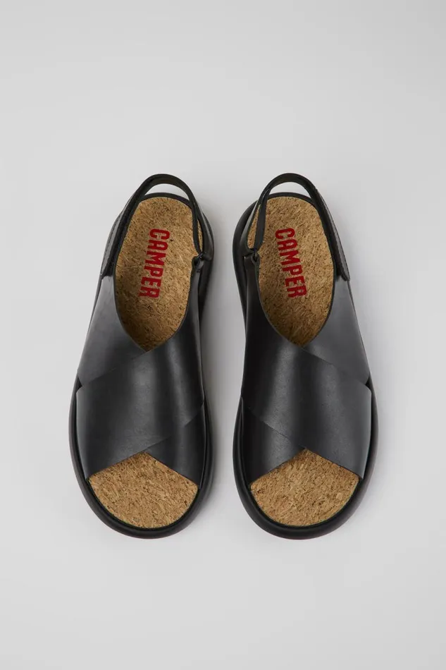 Men Camper Sandals Pelotas Flota Black Leather Sandals Men Camper Sandals Pelotas Flota Black Leather Sandals