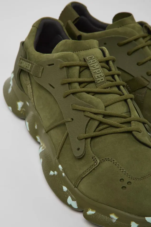 Men Camper Sneakers Karst Green NubuckTextile Sneaker