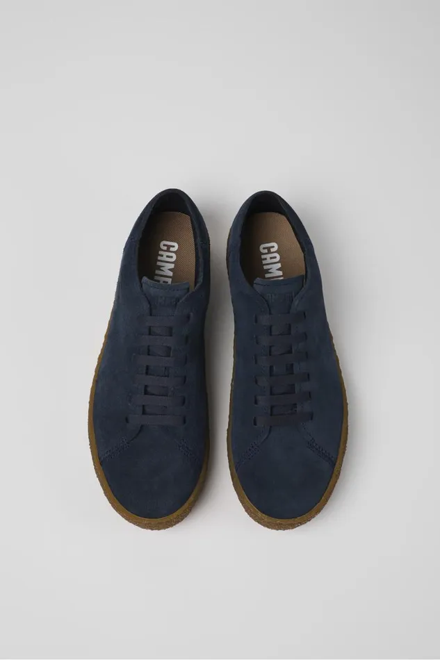 Men Camper Sneakers Peu Terreno Blue Nubuck Shoes Men Camper Sneakers Peu Terreno Blue Nubuck Shoes