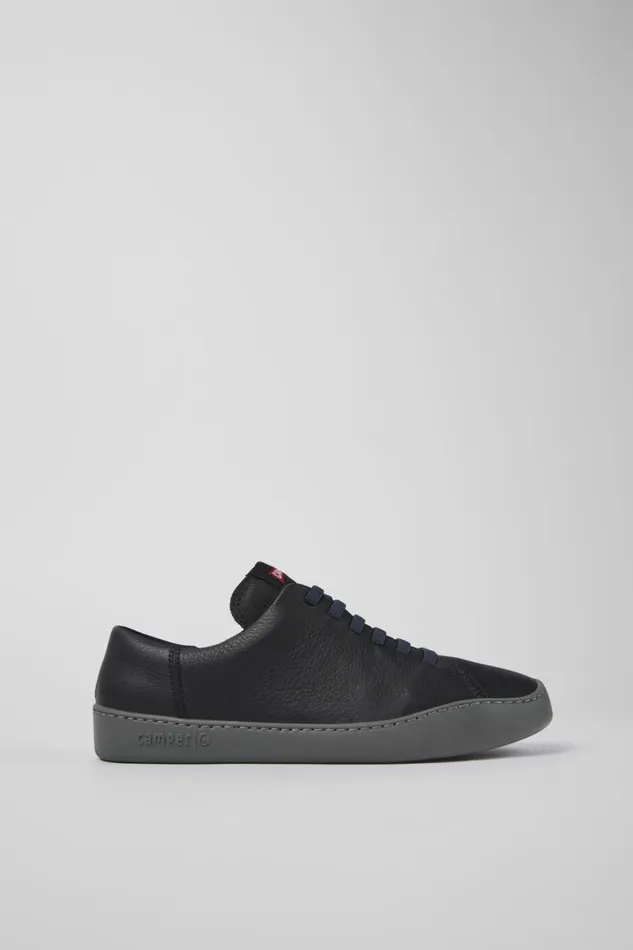 Men Camper Sneakers Peu Touring Black Leather Sneakers
