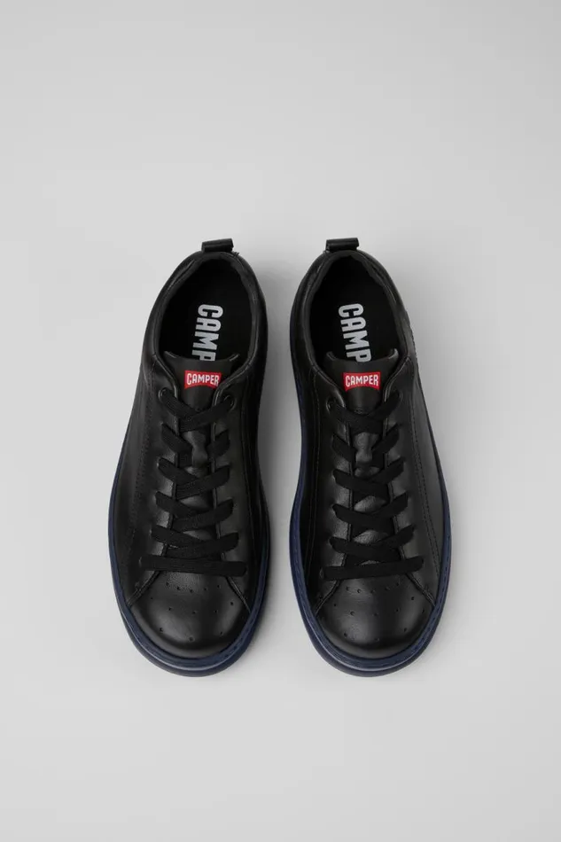 Men Camper Sneakers Runner Black Leather Sneakers