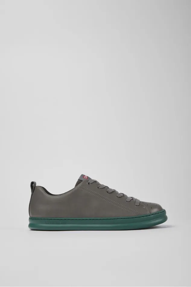 Men Camper Sneakers Runner Gray Leather Sneakers