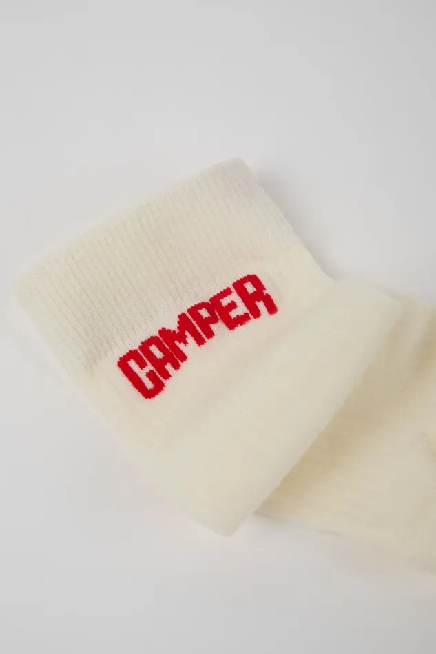 Men Camper Socks Long Sock Pack 2 Pairs White And Black Merino Wool Socks Men Camper Socks Long Sock Pack 2 Pairs White And Black Merino Wool Socks
