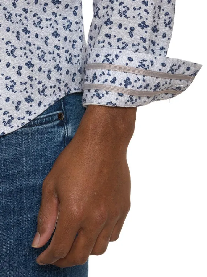 Men CATTANEO LONG SLEEVE BUTTON DOWN SHIRT White Robert Graham Button Down Shirts