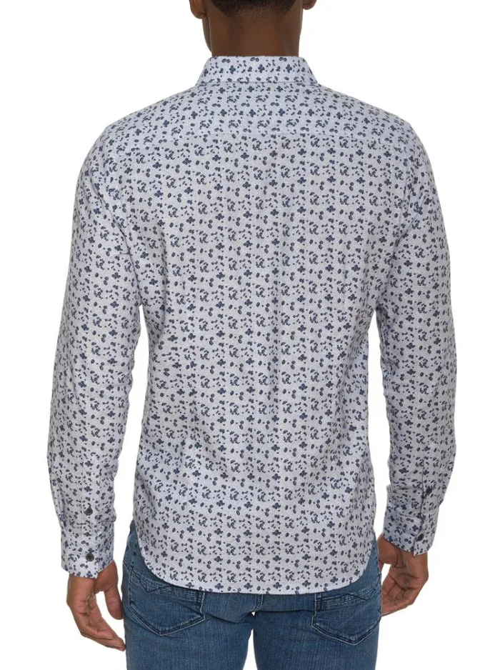 Men CATTANEO LONG SLEEVE BUTTON DOWN SHIRT White Robert Graham Button Down Shirts