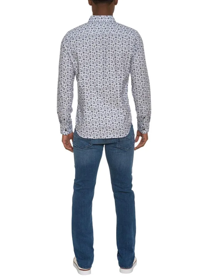 Men CATTANEO LONG SLEEVE BUTTON DOWN SHIRT White Robert Graham Button Down Shirts