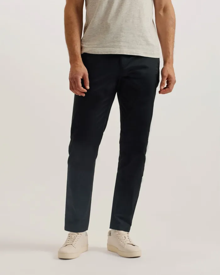 Men CLAPHUM 8211 Slim Fit Cotton Chinos Black Ted Baker Trousers and Chinos Men CLAPHUM 8211 Slim Fit Cotton Chinos Black Ted Baker Trousers and Chinos
