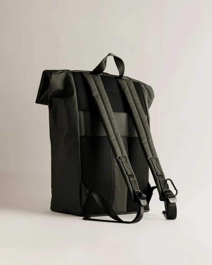 Men CLIME 8211 Rubberised Rolltop Backpack Jetblack Ted Baker Backpacks Men CLIME 8211 Rubberised Rolltop Backpack Jetblack Ted Baker Backpacks