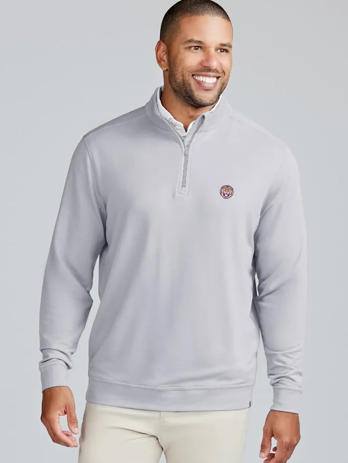 Men Cloud French Terry Quarter Zip 8211 LSU Tasc Performance Quarter Zips