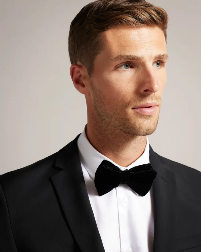 Men CONNERI 8211 Velvet Bow Tie Black Ted Baker Ties and Bowties