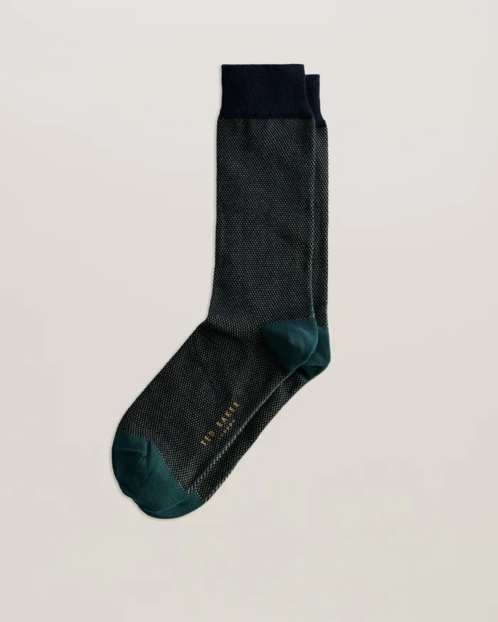 Men CORETEX 8211 Textured Crew Socks Dark Navy Ted Baker Socks