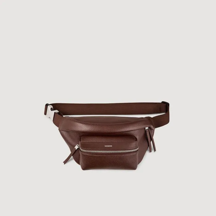 Men Crossbody Bags SANDRO Belt Bag Dark Brown