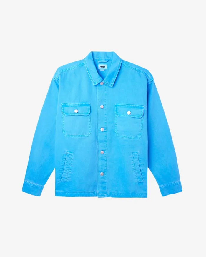 Men DIVISION SHIRT JACKET Pigment Surf Spray OBEY Clothing JACKETS