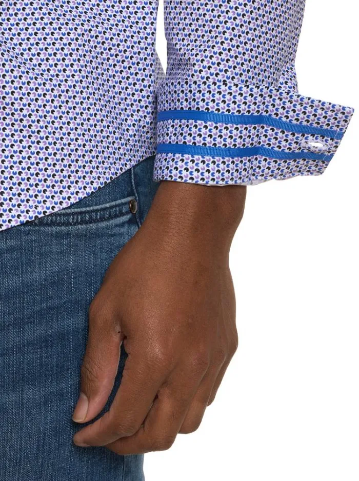 Men DURANTE MOTION LONG SLEEVE KNIT BUTTON DOWN SHIRT Multi Robert Graham Sweaters and Knits