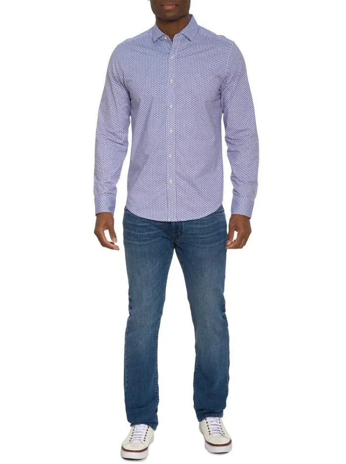 Men DURANTE MOTION LONG SLEEVE KNIT BUTTON DOWN SHIRT Multi Robert Graham Sweaters and Knits