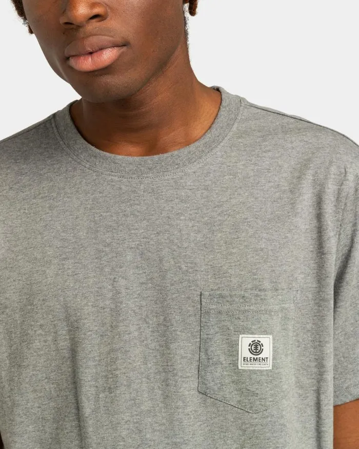 Men Element TShirts Basic Pocket TShirt Grey Heather Men Element TShirts Basic Pocket TShirt Grey Heather