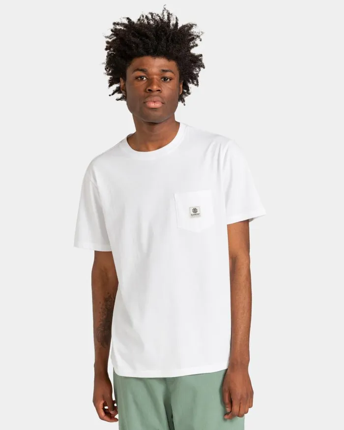 Men Element TShirts Basic Pocket TShirt Optic White Men Element TShirts Basic Pocket TShirt Optic White