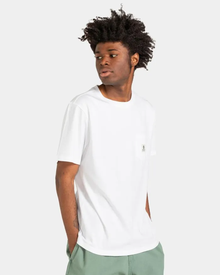 Men Element TShirts Basic Pocket TShirt Optic White Men Element TShirts Basic Pocket TShirt Optic White