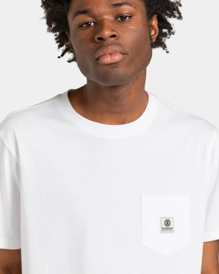 Men Element TShirts Basic Pocket TShirt Optic White Men Element TShirts Basic Pocket TShirt Optic White
